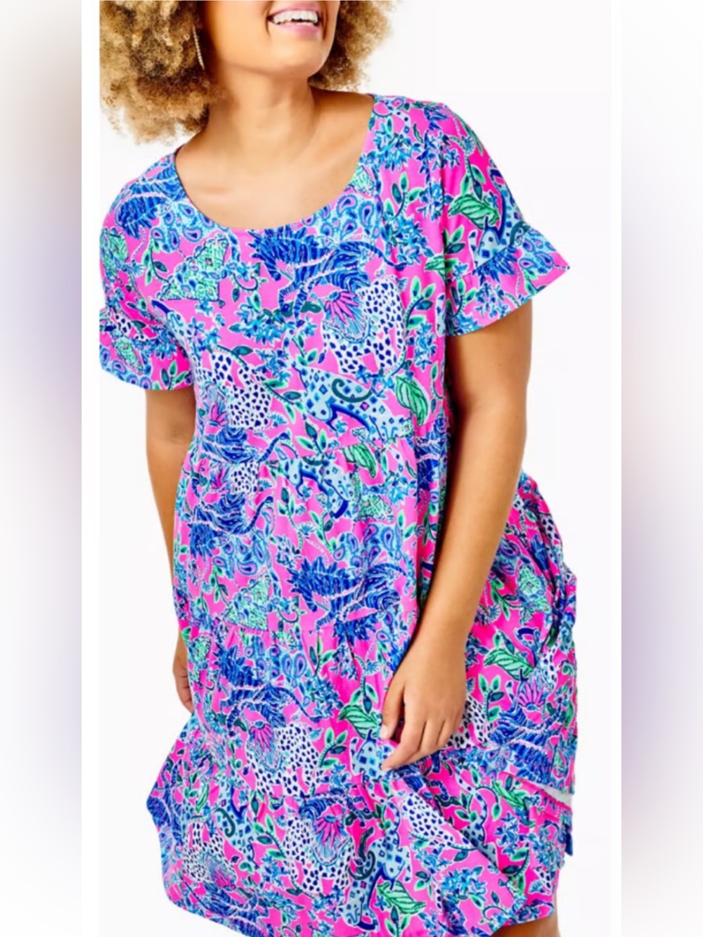 Lilly Pulitzer Jodee Dress Plumeria Pink Untamed Hearts Size XS